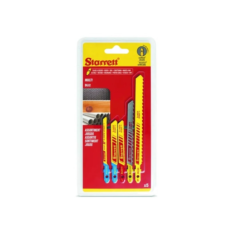 Jogo de Lâminas de Serra Tico-Tico Bi-Metal com 5 Unidades - STARRETT-BU2