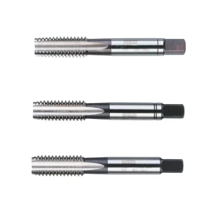 Jogo de Macho Manual M4 x 0,70 mm HSS DIN 352 com 3 Peças - DORMER-E100M4NO8