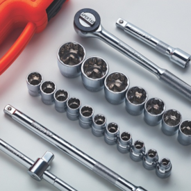 Jogo de Soquete Estriado 1/2" 22" Pecas 60230 - ROBUST-060230
