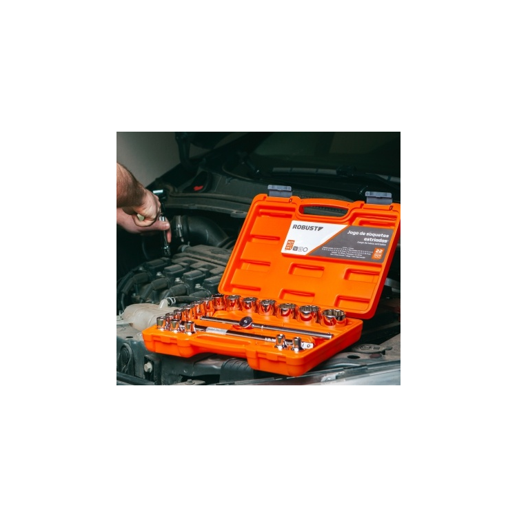 Jogo de Soquete Estriado 1/2" 22" Pecas 60230 - ROBUST-060230