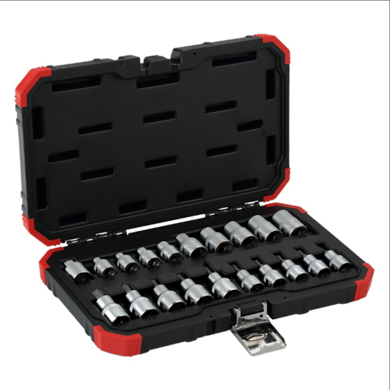 Jogo de Soquetes 3/8" + 1/2" TX Perfil Hexalobular 20 Peças - GEDORE RED-3300045