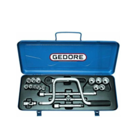 Jogo de Soquetes e Acessórios 1/4" a 7/8" Encaixe 3/8" com 19 Peças - GEDORE 014204