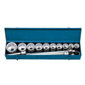 Jogo de Soquetes Estriados 36 a 80mm Encaixe 1" com 14 Peças - GEDORE 018250