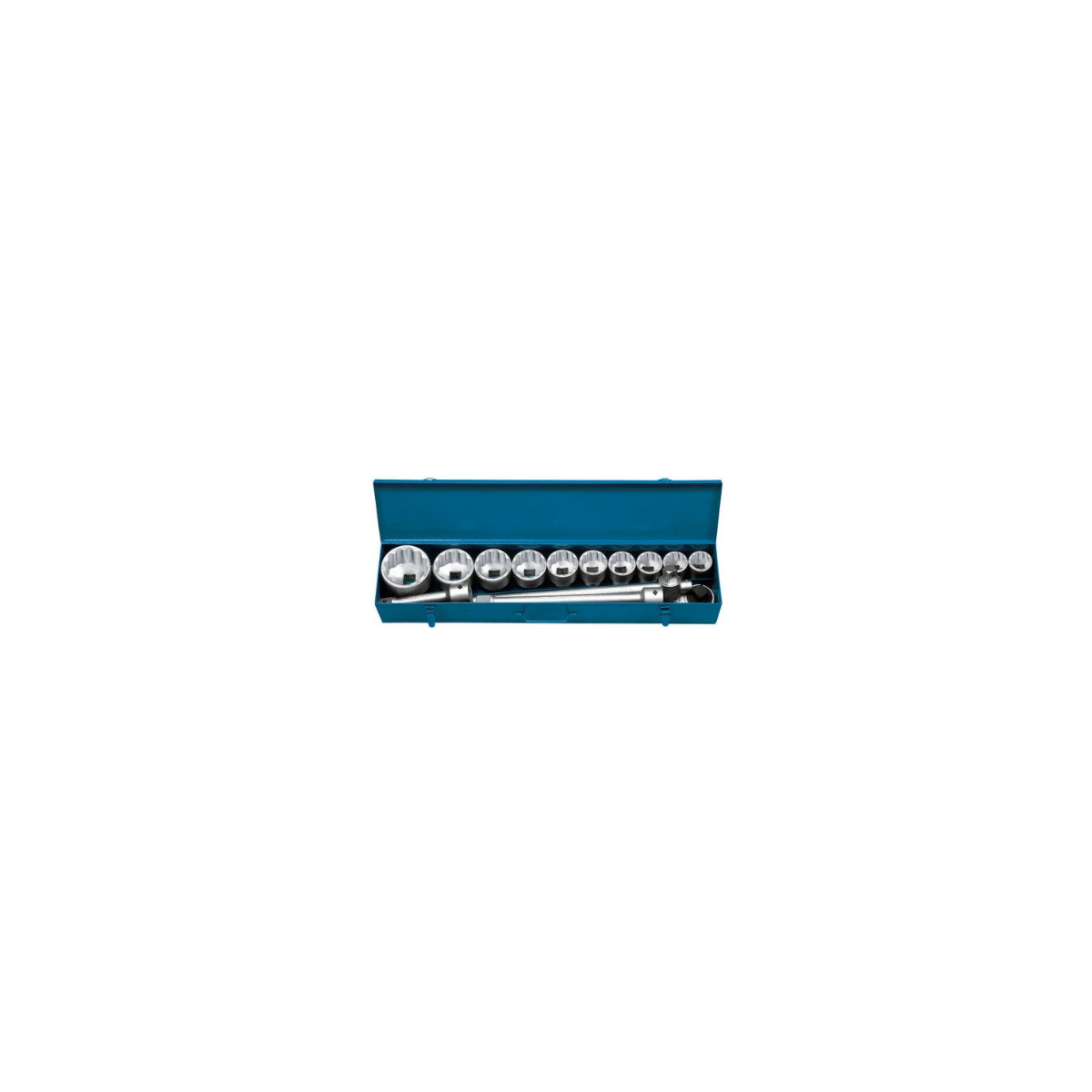 Jogo de Soquetes Estriados 36 a 80mm Encaixe 1" com 14 Peças - GEDORE 018250