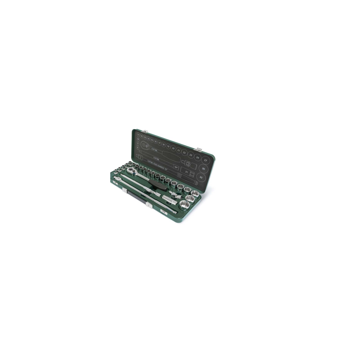 Jogo de soquetes métricos com 25 peças e 1/2" de encaixe - SATA-ST09092ME-12