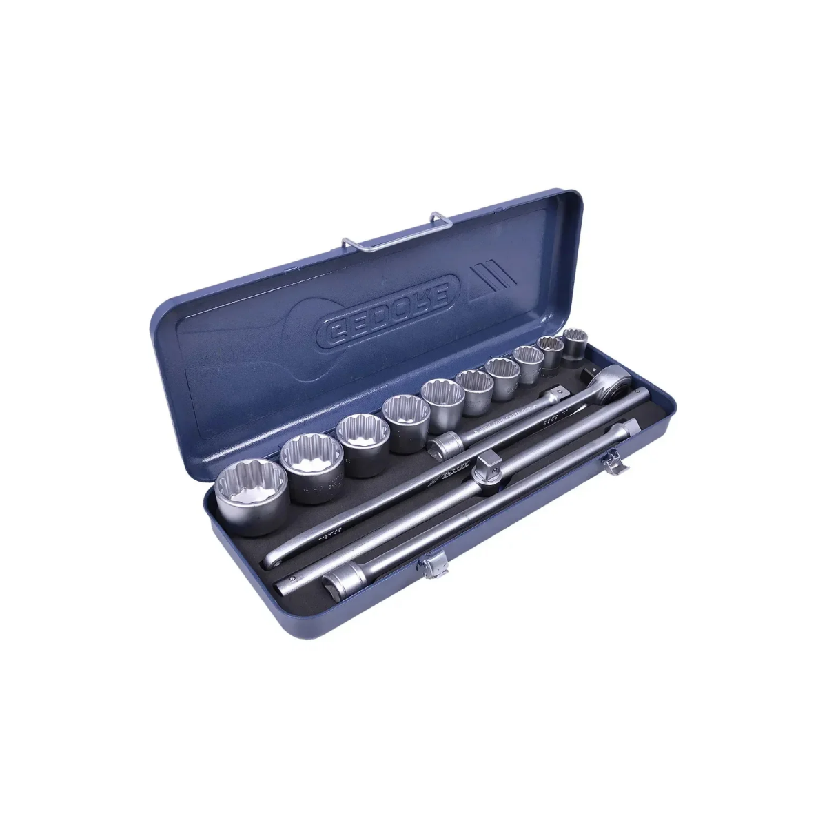 Jogo de Soquetes Sextavados 22 a 50mm Encaixe 3/4" com 14 Peças - GEDORE 017501