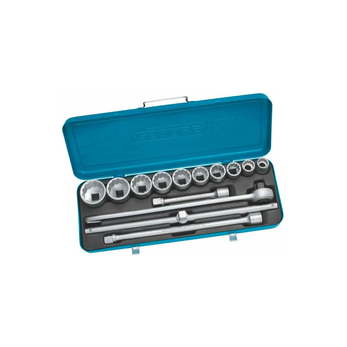 Jogo de Soquetes Sextavados 7/8" a 2" Encaixe 3/4" com 14 Peças - GEDORE 017502