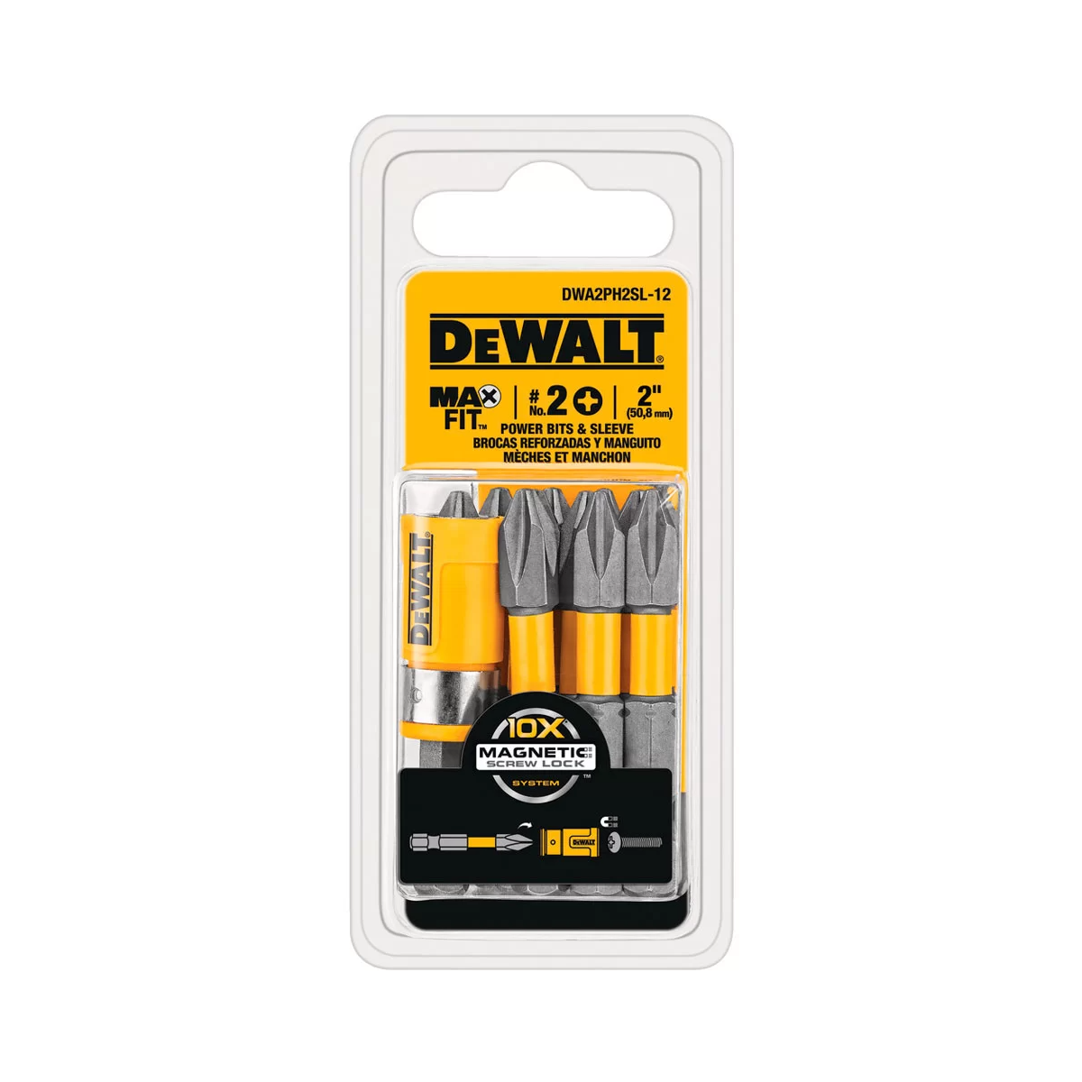 Jogo Phillips 11 Ponta Bits 2" + Limitador MAXFIT - DEWALT -DWA2PH2SL12