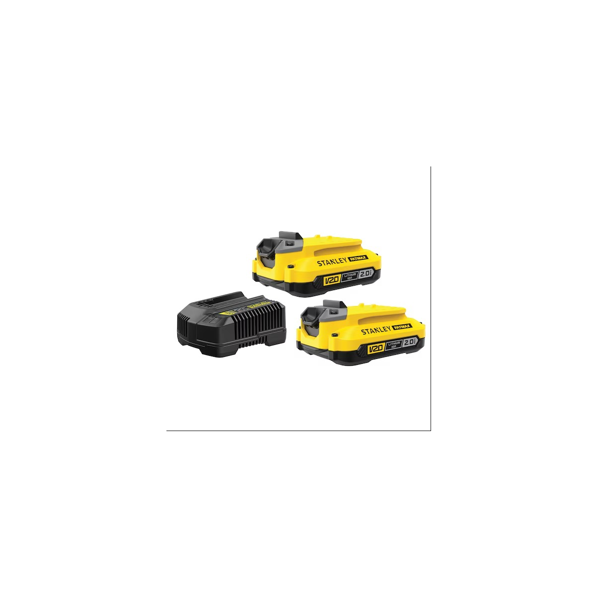 Kit 2 Baterias com Carregador + Bolsa 2Ah 20v - STANLEY-SCB222CK-BR