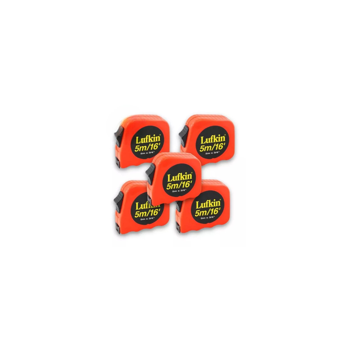 Kit 5 Trenas Lufkin 5M x 3/4Pol Fita De Aço Com Trava de Medição