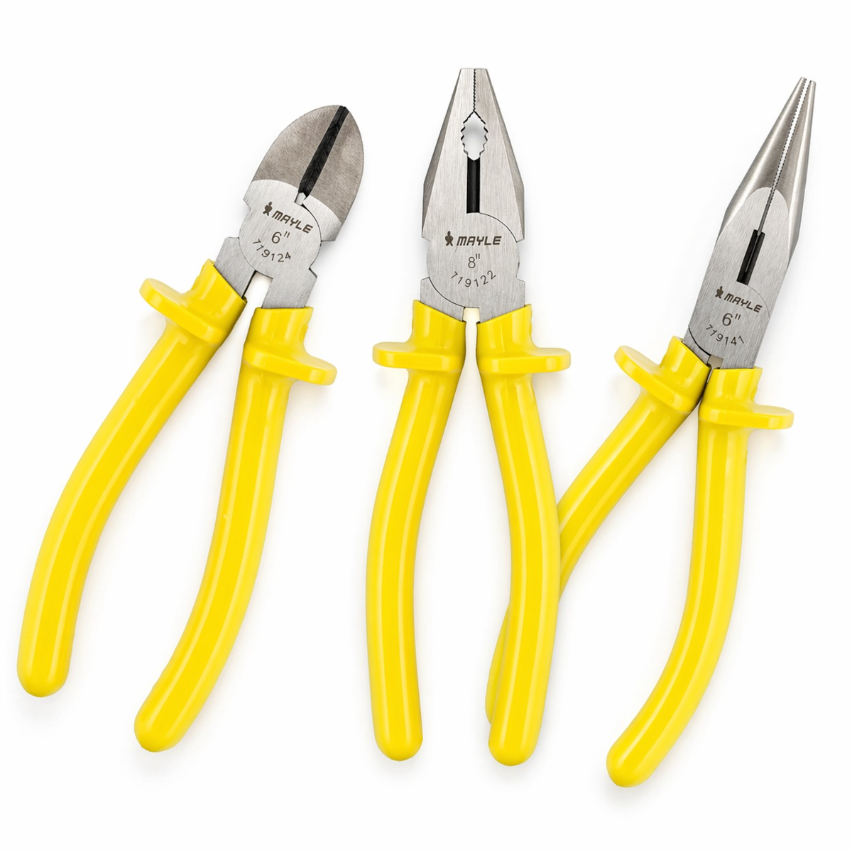 Kit Alicate Corte Diagonal 6, Meia Cana Curto 6 E Universal 8 - MAYLE-KIT423
