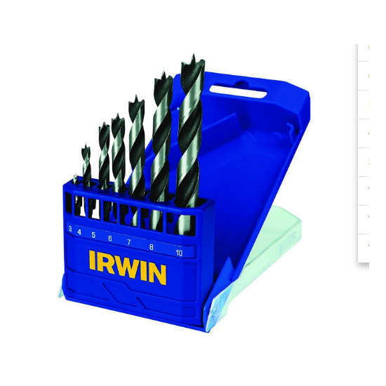 Kit de Brocas para Madeira com 7 Peças 3-10mm - IRWIN-1865317