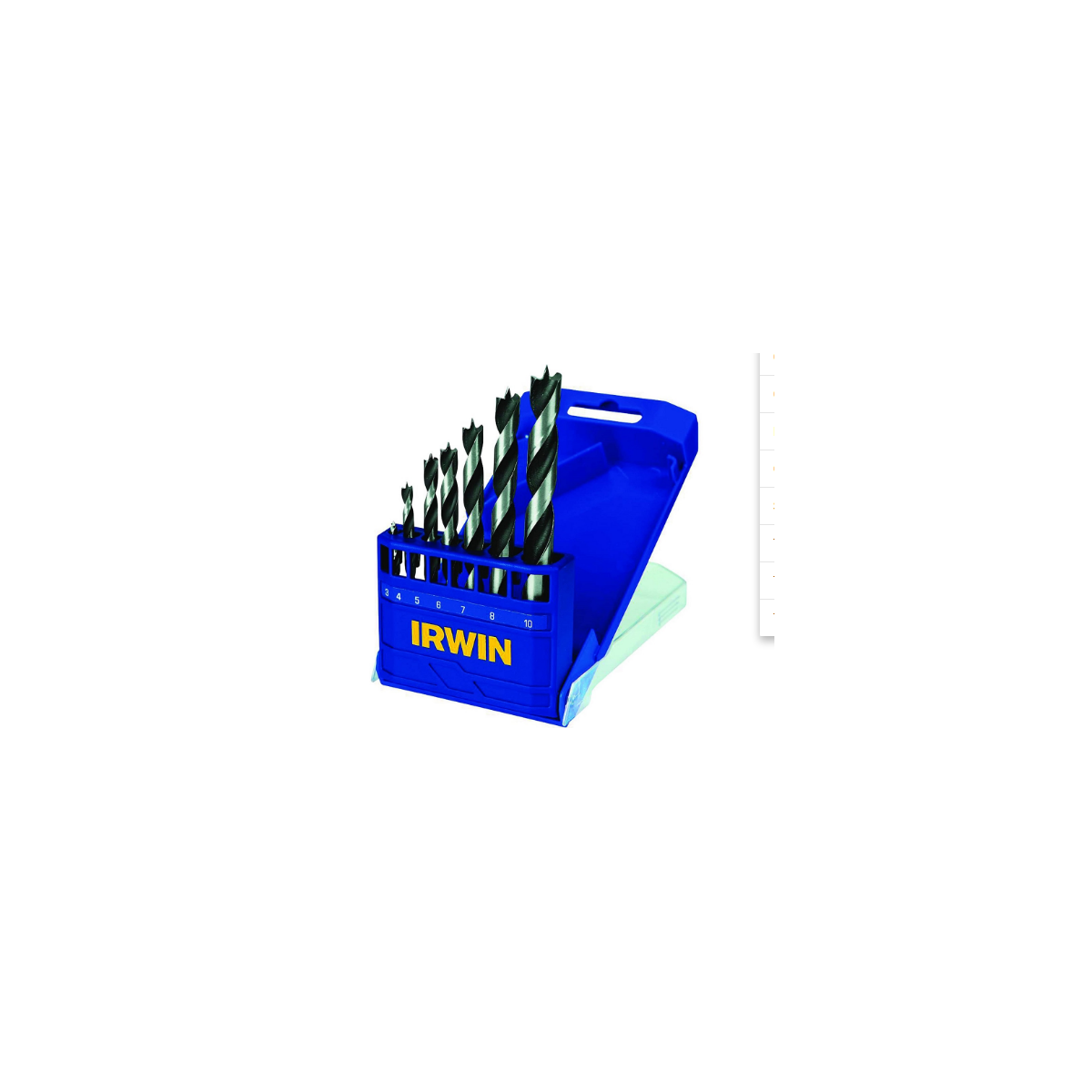Kit de Brocas para Madeira com 7 Peças 3-10mm - IRWIN-1865317