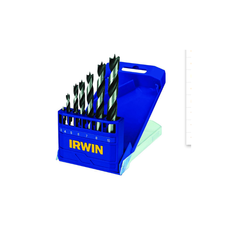 Kit de Brocas para Madeira com 7 Peças 3-10mm - IRWIN-1865317