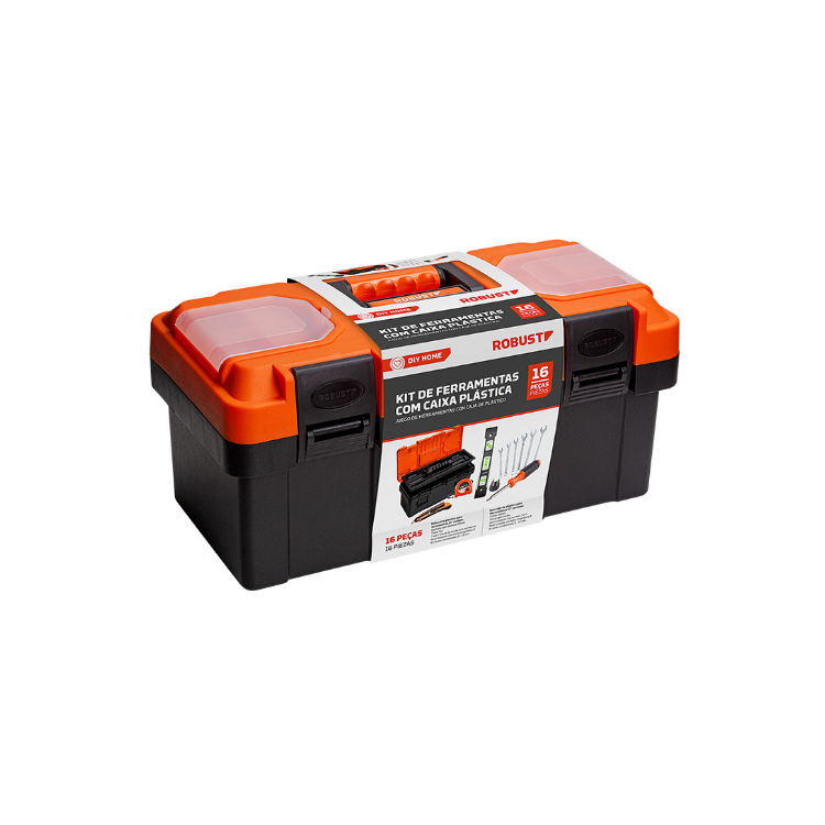 Kit de Ferramentas com Caixa Plastica 16 Pecas - ROBUST-S21752017