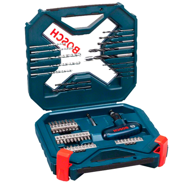 Kit de Pontas e Brocas para Parafusar e Perfurar com 54 Peças e Maleta - BOSCH-2607017507