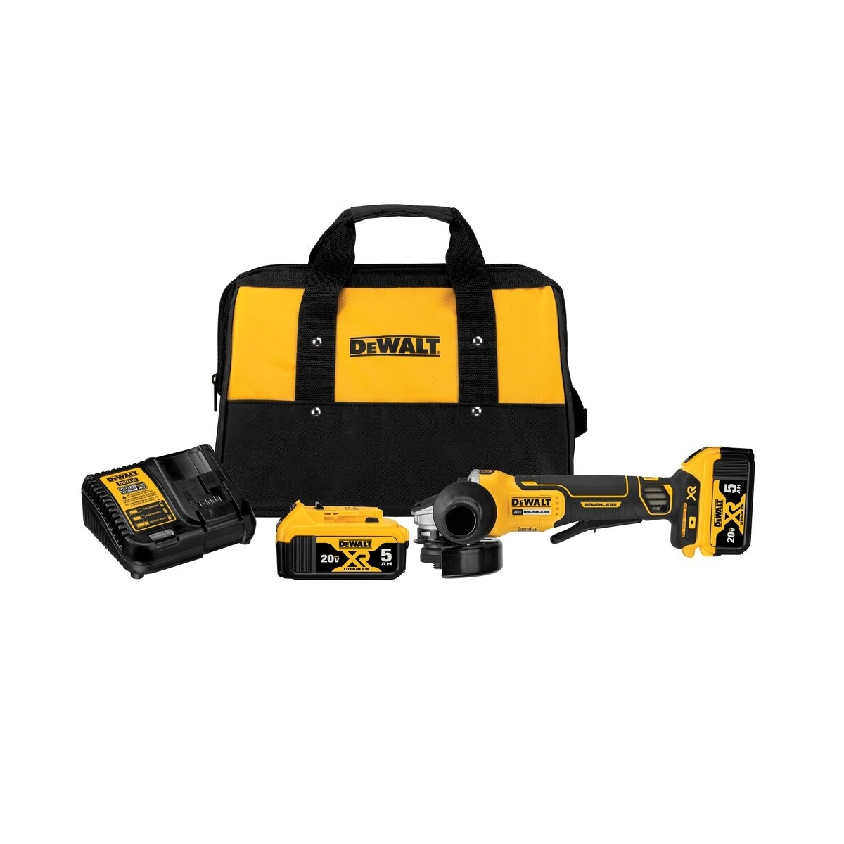 Kit Esmerilhadeira Angular 4 1/2 Pol. 20V com Bateria e Carregador - DEWALT-DCG413P2-BR
