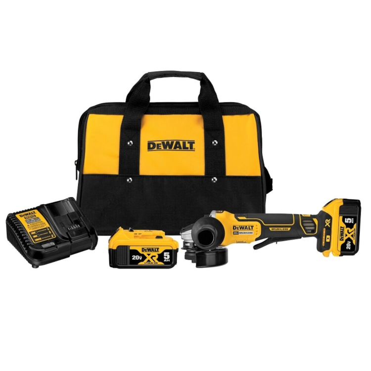 Kit Esmerilhadeira Angular 4 1/2 Pol. 20V com Bateria e Carregador - DEWALT-DCG413P2-BR