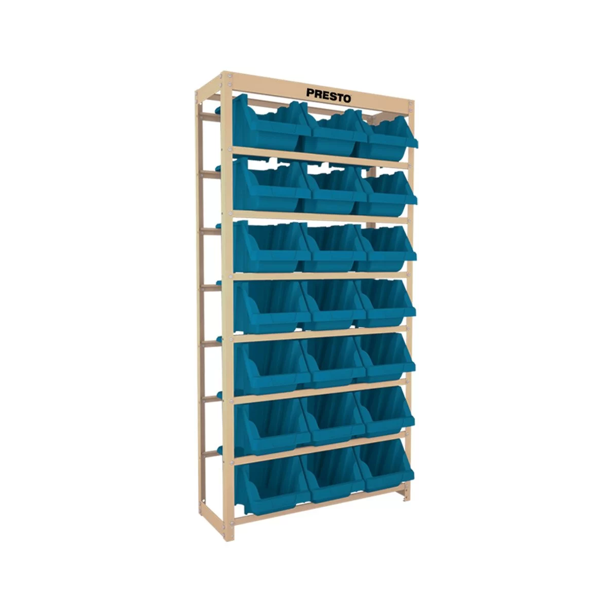 Kit Estante Gaveteiro Com 21 Gavetas Prática Nr. 7 Azul - PRESTO-93012