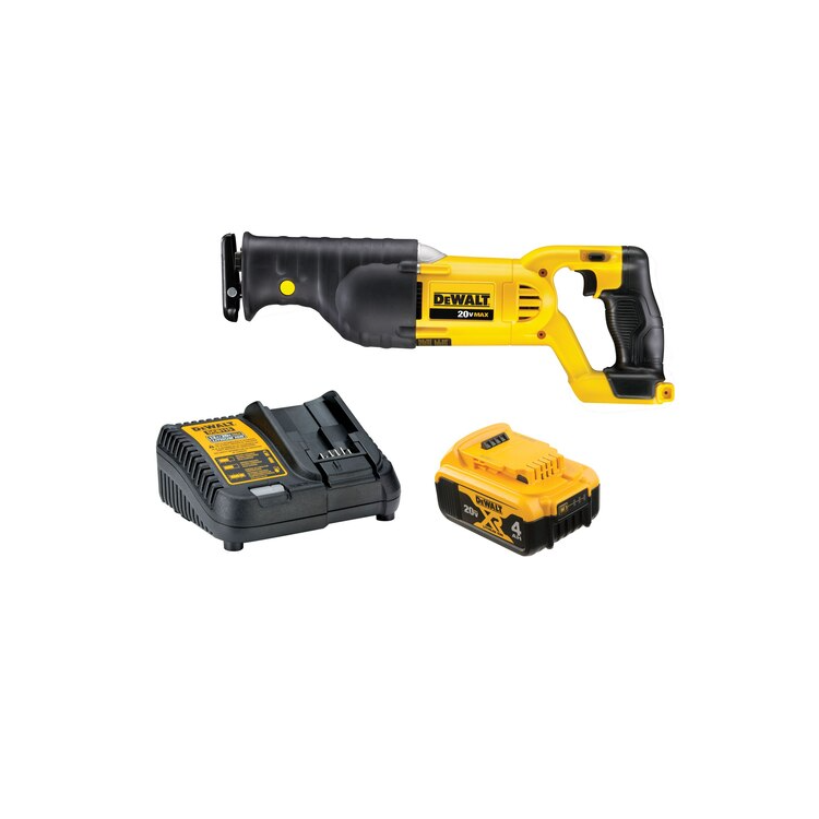 Kit Serra Sabre a Bateria 20V Lition 4,0Ah Max, Carregador Bivolt e Maleta - DEWALT-DCS380KIT-BR