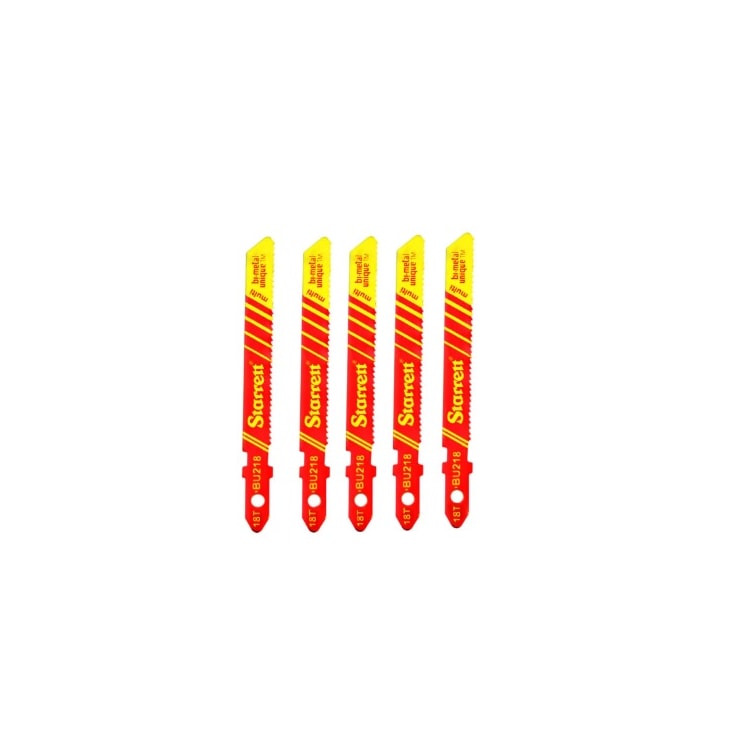 Lâmina de Serra Tico-Tico Bi-Metal Unique com Encaixe Unificado 50mm 18D com 5 Peças - STARRETT-BU218