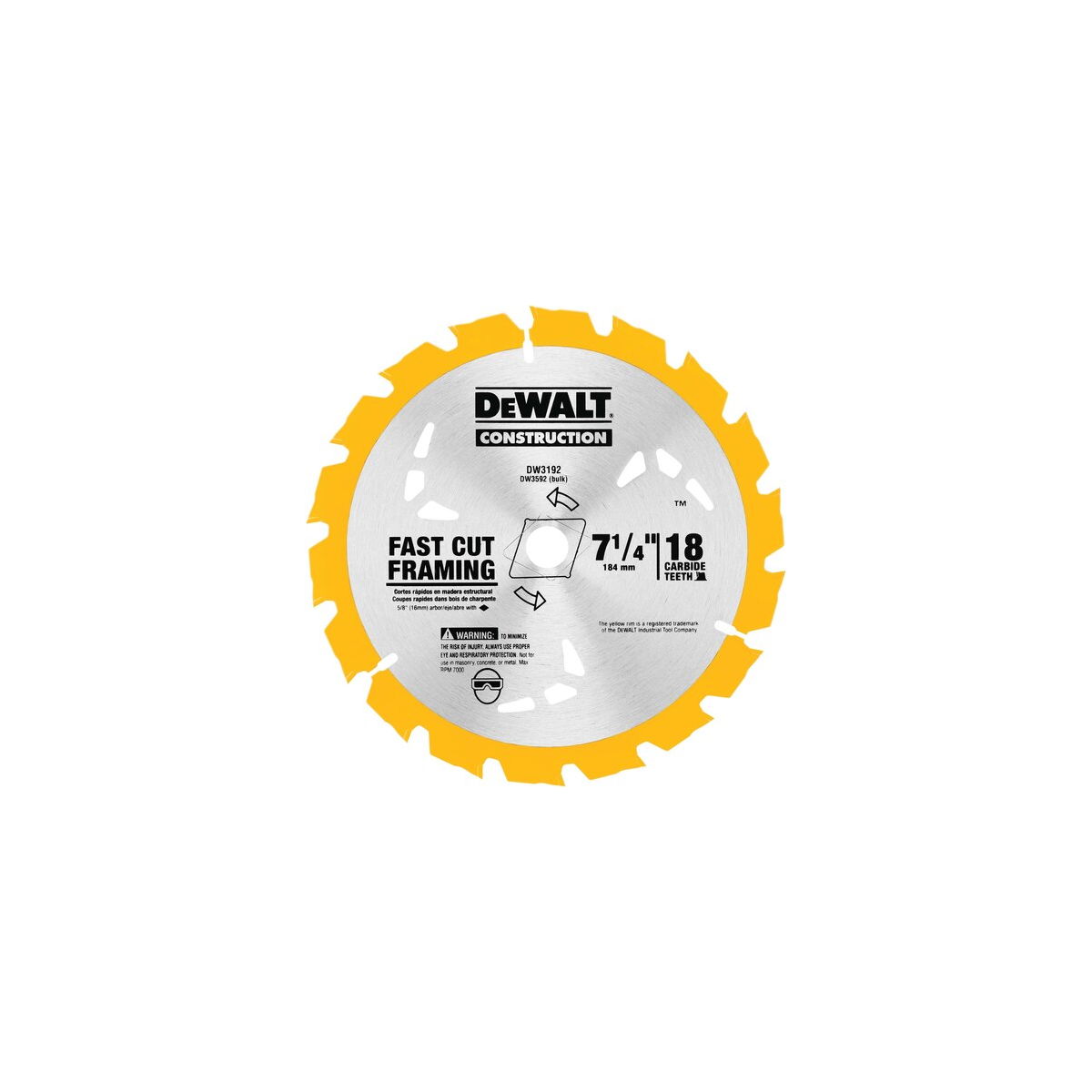 Lâmina para Serra Circular 7 1/4" - 18D - DEWALT-DW3192