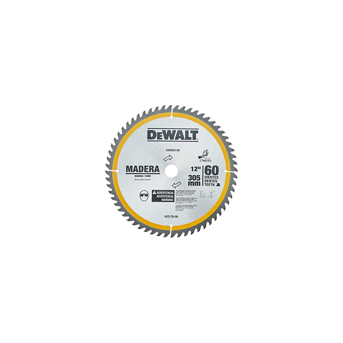 Lâmina para Serra Esquadria e Bancada Linha DWA 12" - 60D - DEWALT-DWA03140
