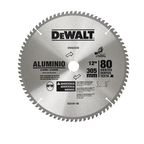 Lâmina para Serra Esquadria e Bancada Linha DWA 12" - 80D - DEWALT-DWA03230