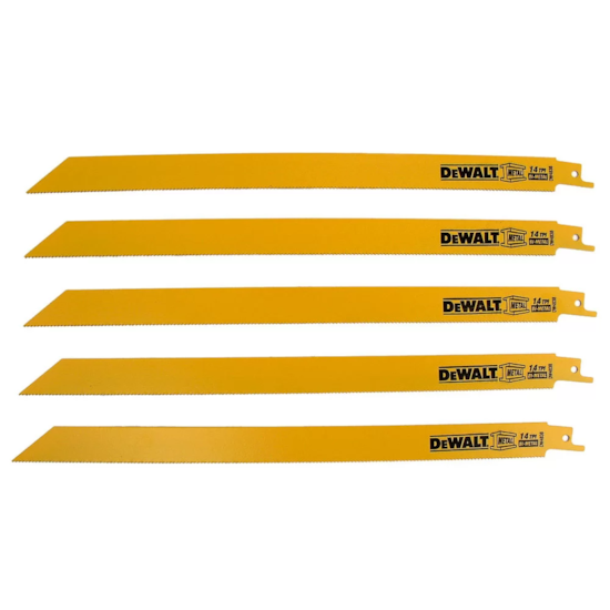 Lâmina Serra Sabre de 12 Pol. para Metal com 5 Unidades - DEWALT-DW4838