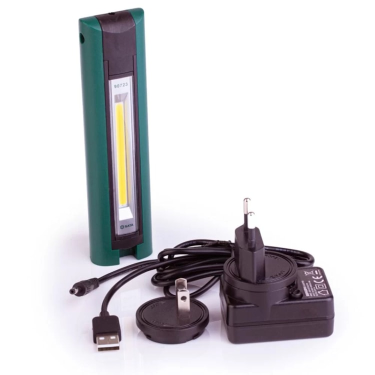 Lanterna Dobrável Recaregável de 300LM com Carregador - SATA-ST90723