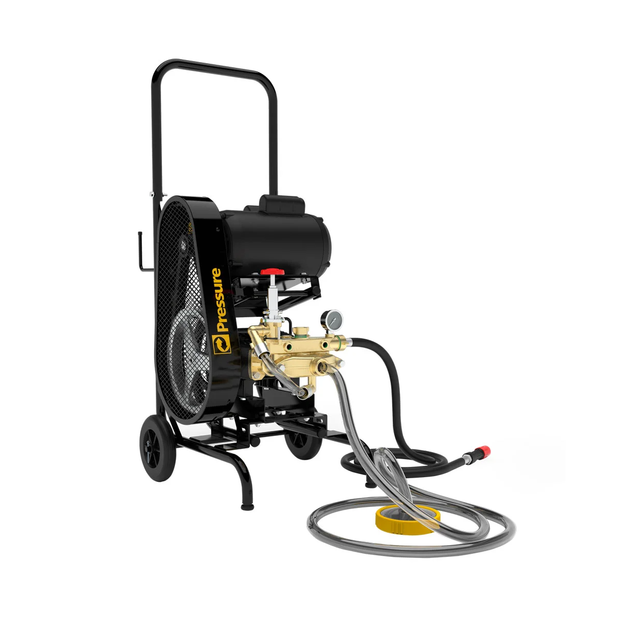 Lavadora de Alta Vazão Industrial Monofásica 2HP com Carrinho e Mangueira - PRESSURE-8975701141