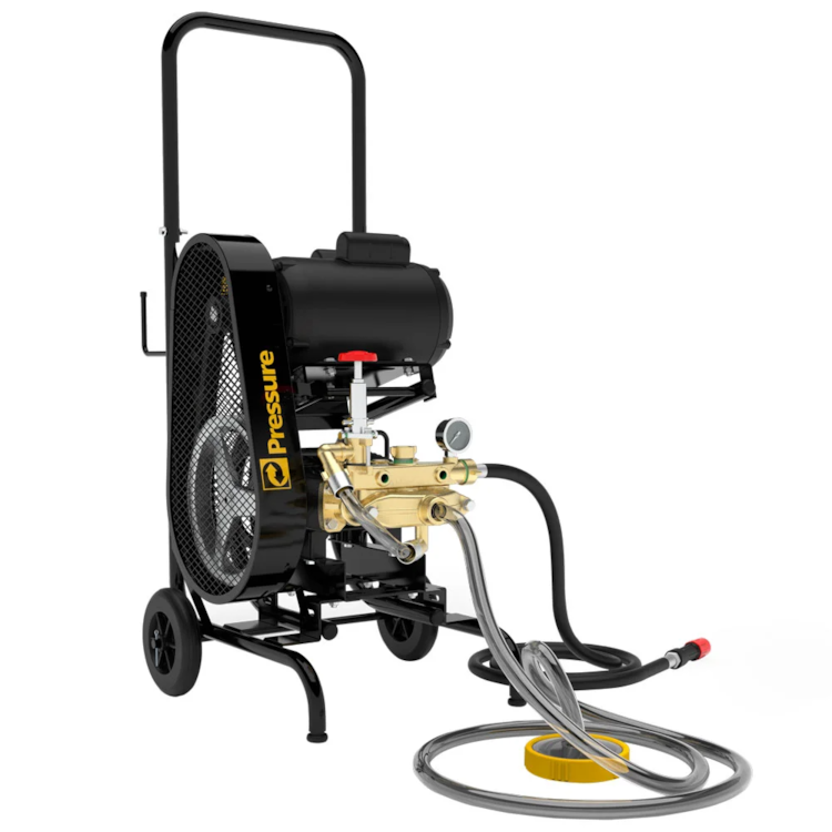 Lavadora de Alta Vazão Industrial Monofásica 2HP com Carrinho e Mangueira - PRESSURE-8975701141