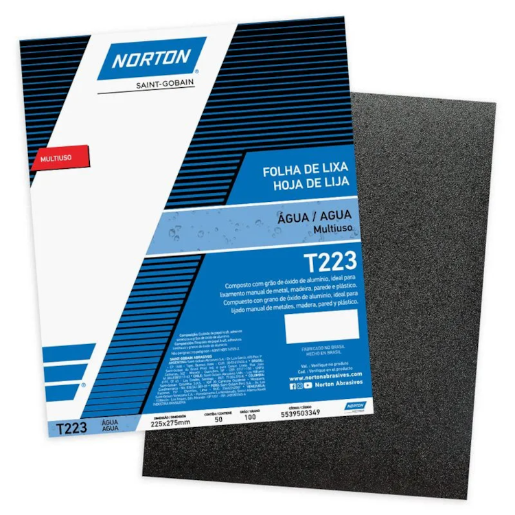 Lixa D'agua 100GR 225 x 275mm T223 NORTON-5539503349