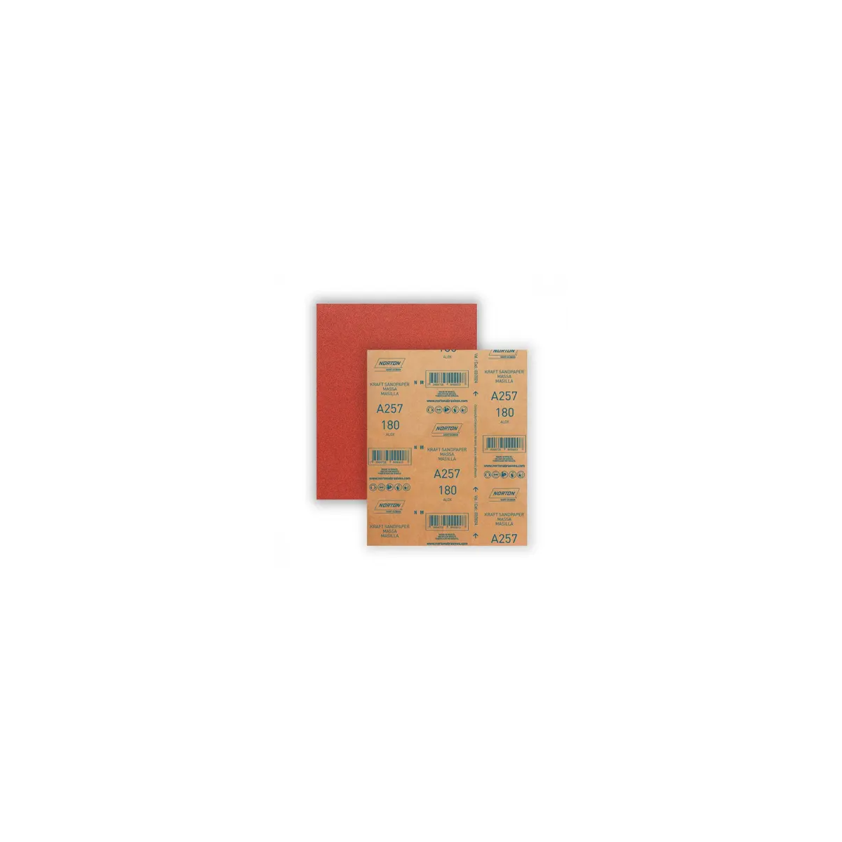 Lixa Massa Grão 180 225x275mm com 50 Unidades - NORTON-5539503070