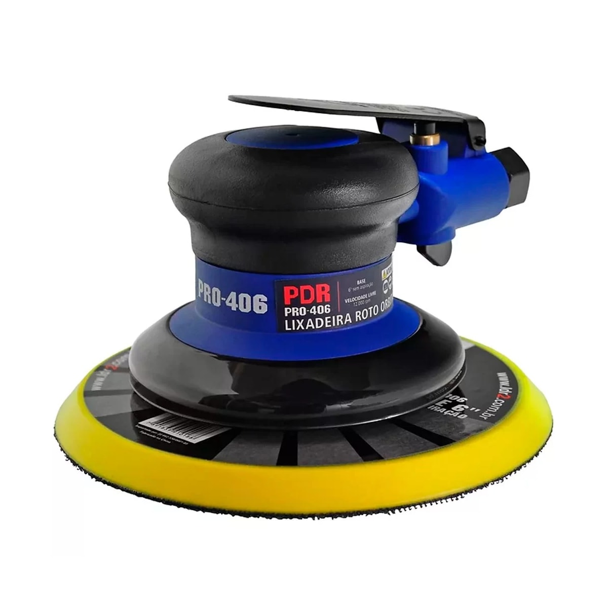 Lixadeira Pneumática Roto Orbital 6 Pol. 90PSI 0,5 HP - PDR-PRO406