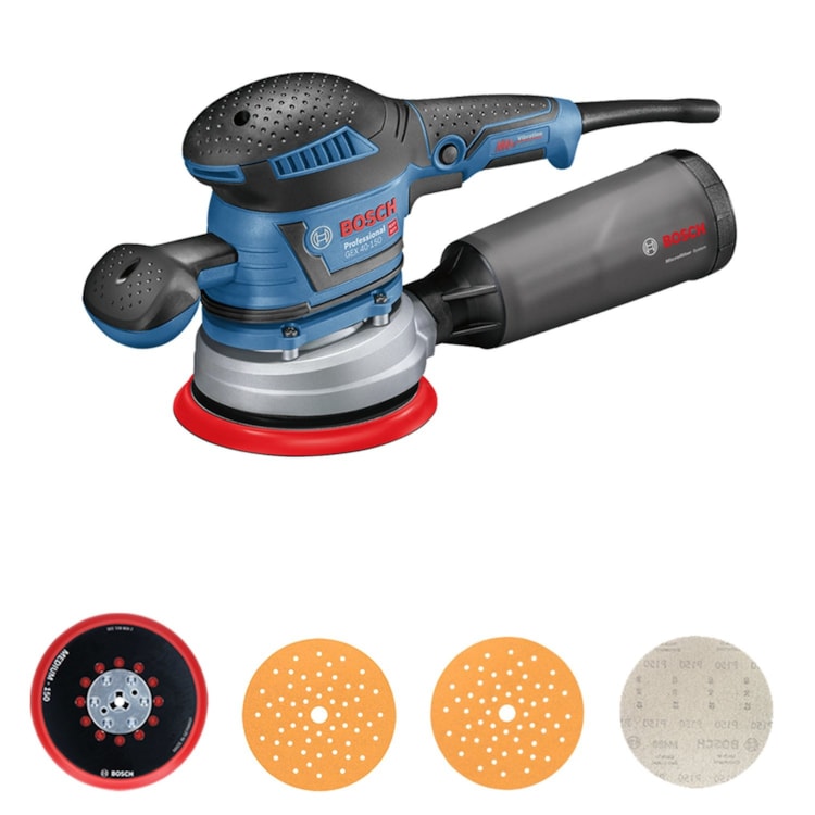 Lixadeira Roto Orbital Excêntrica GEX 40-150 150mm 400W 220V - BOSCH-060137B2E0