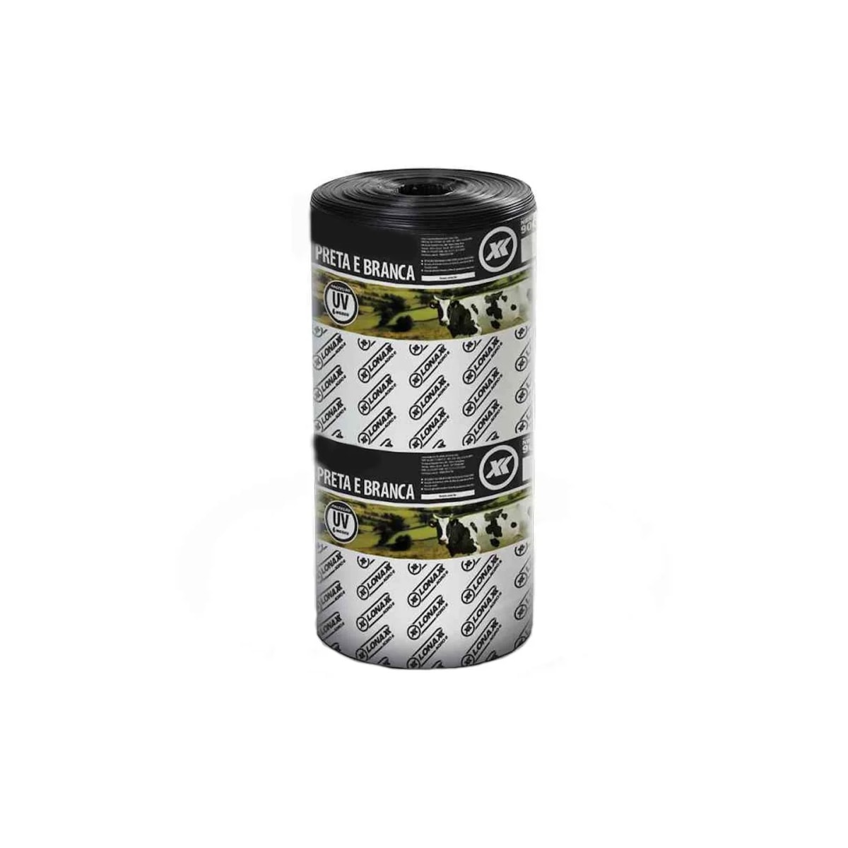 Lona Preta/Branca 10x50M 60KG - LONAX-7031