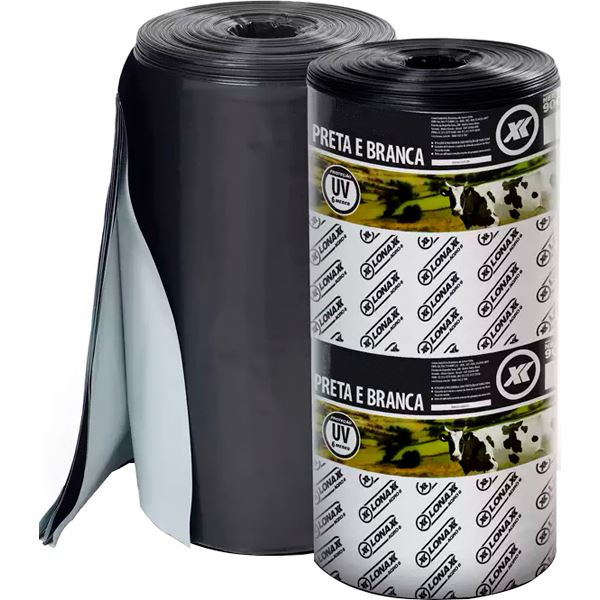 Lona Preta/Branca 8x50M 40KG - LONAX-7003