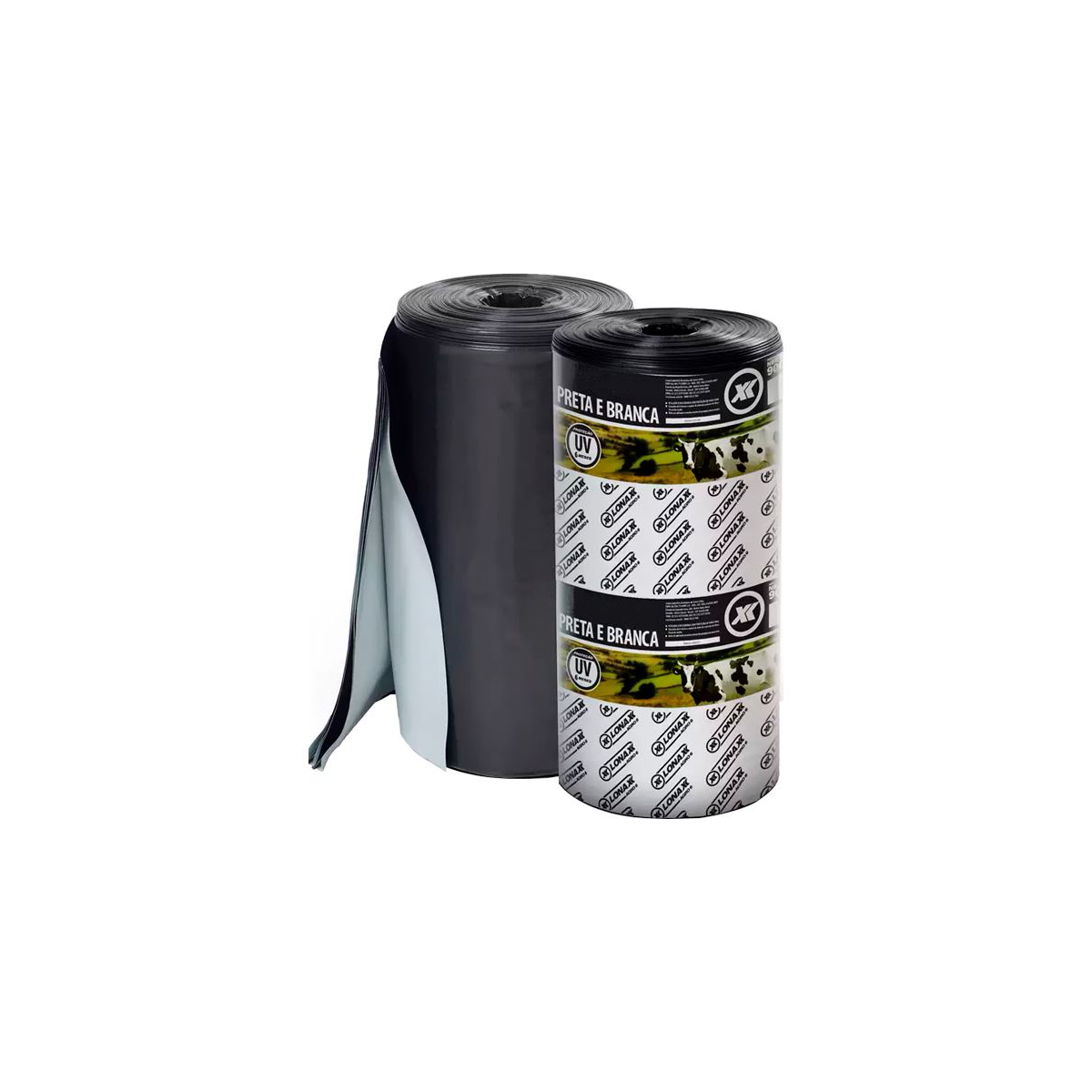 Lona Preta/Branca 8x50M 40KG - LONAX-7003