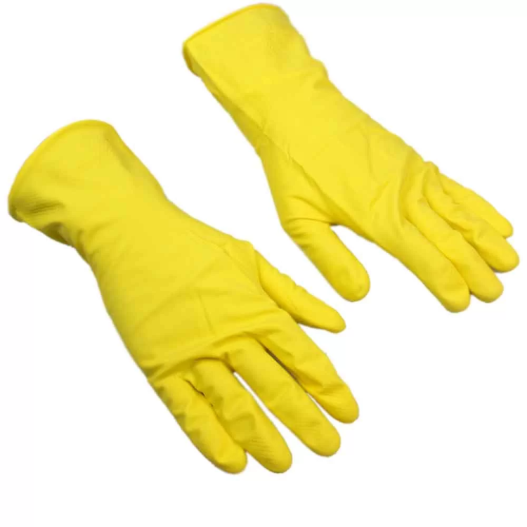 Luva Multiuso Látex Amarelo - Tamanho M - KALIPSO-020412