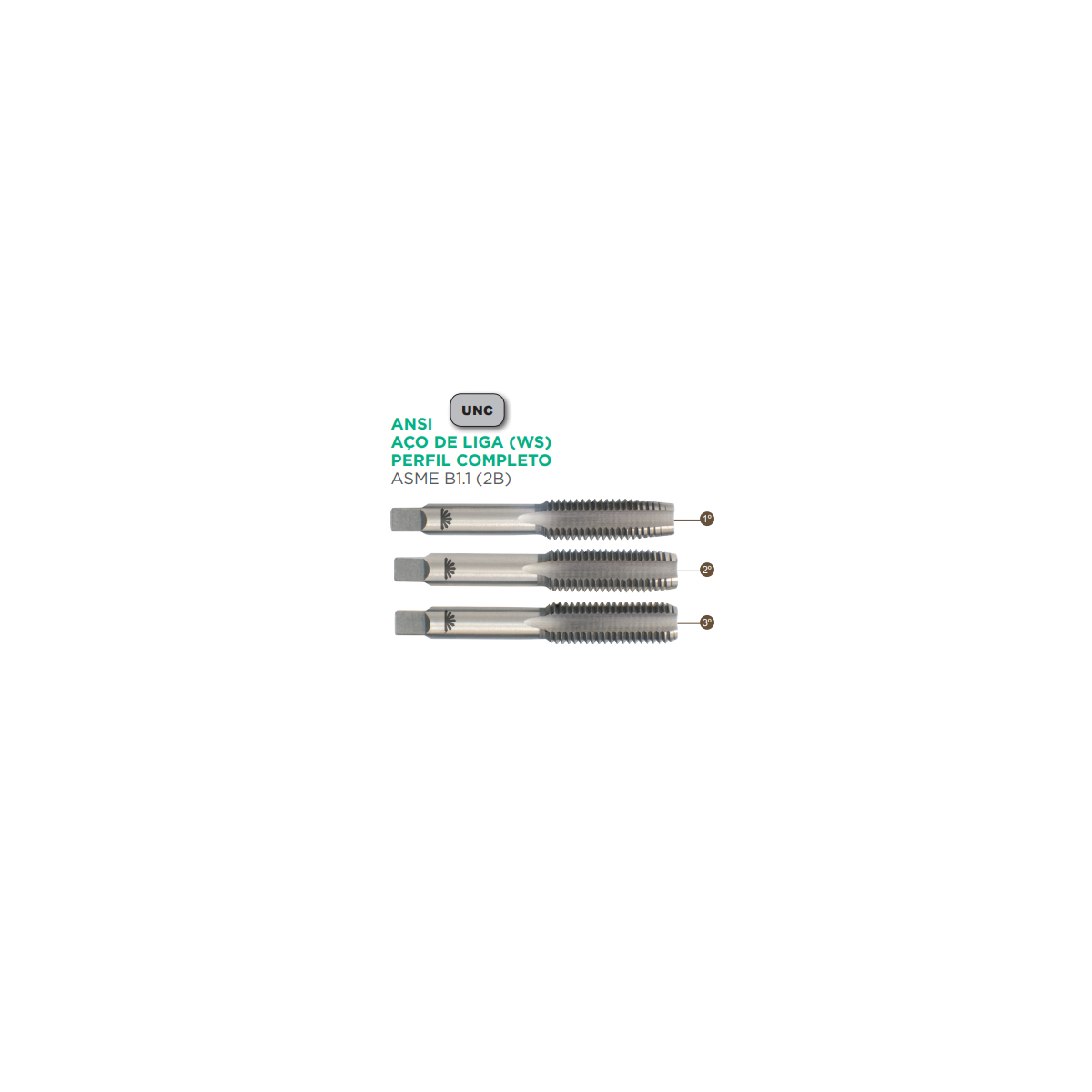 Macho Aço Cromo E-841 7/8 3 Peças - HANSATECNICA-22885