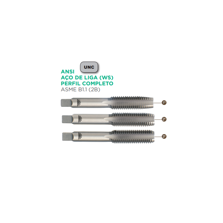 Macho Aço Cromo E-841 7/8 3 Peças - HANSATECNICA-22885