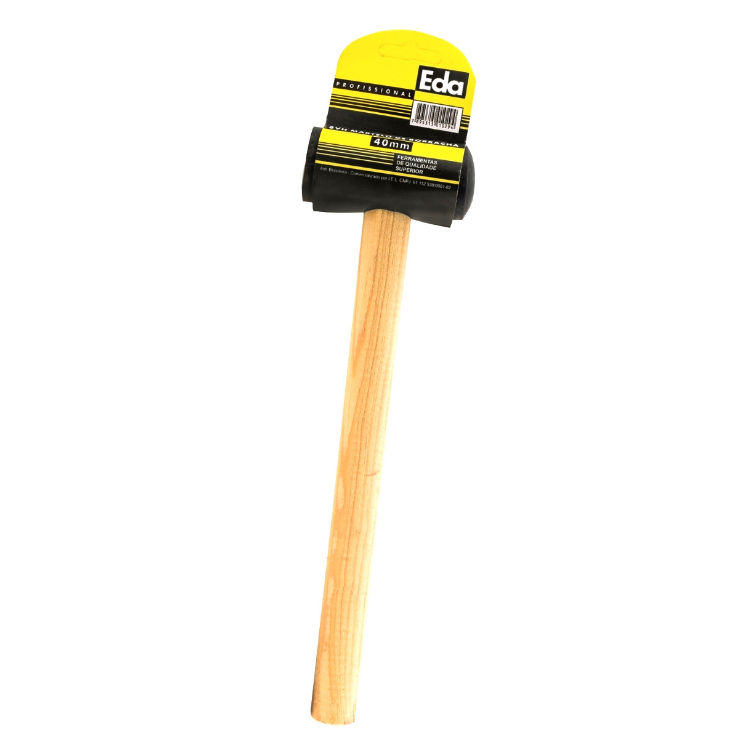 Martelo De Borracha 80mm Preto -EDA-9EG