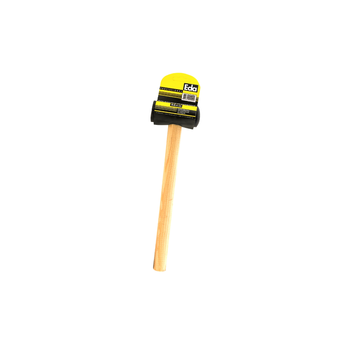 Martelo De Borracha 80mm Preto -EDA-9EG