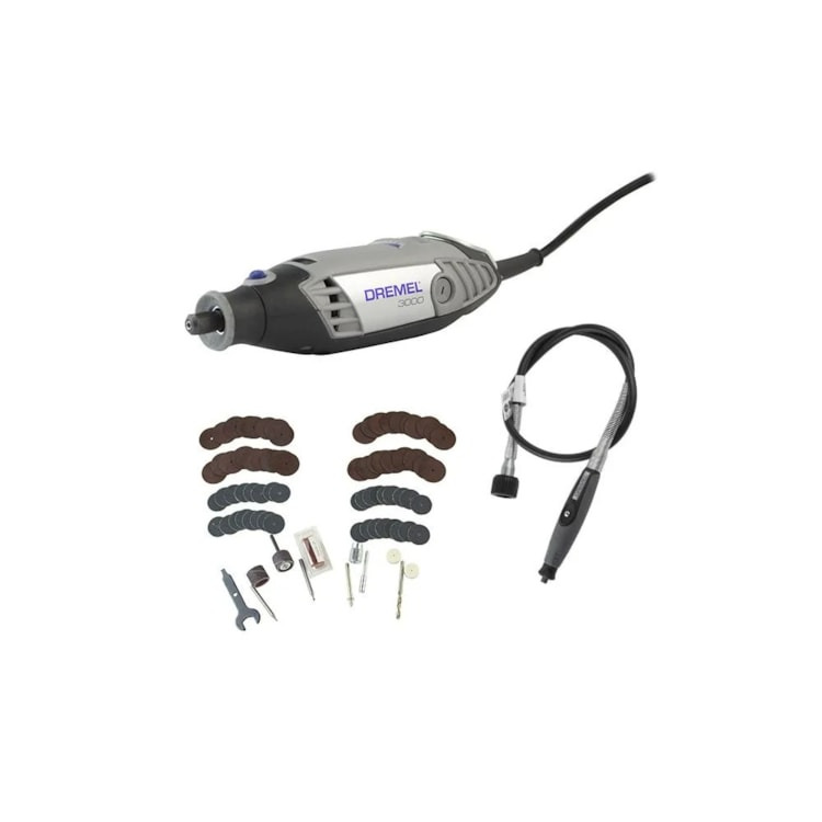 Micro Retifica 3000 Profissional 220V com 36 Acessórios com Eixo Flexível - DREMEL-F0133000GB
