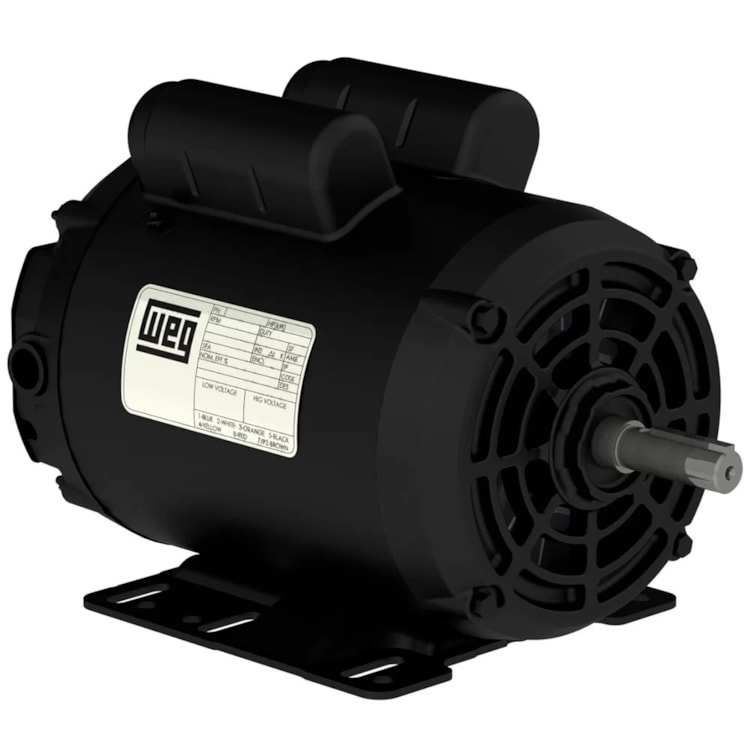 Motor Elétrico de Indução Monofásico de Gaiola G56H 3CV 4P 110/220V 1720rpm - WEG-14421152