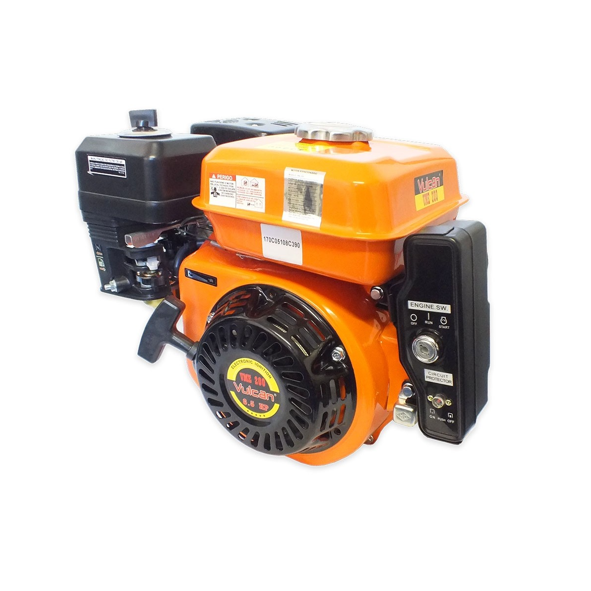 Motor Estacionário à Gasolina 4T 196CC 6,5HP Partida Elétrica VME200 - VULCAN-80890