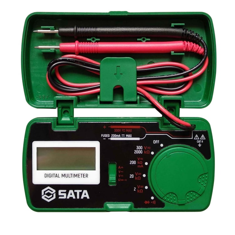 Multímetro Digital de Bolso DC/AC CAT II 300V - SATA-STDY03001