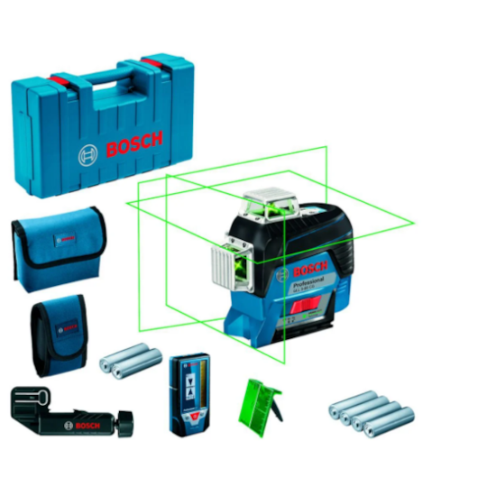 Nível a Laser de Linhas Verdes com Alcance de 120M 360º Com Bluetooth Bosch Gll 3-80 Cg - BOSCH-0601063T01000