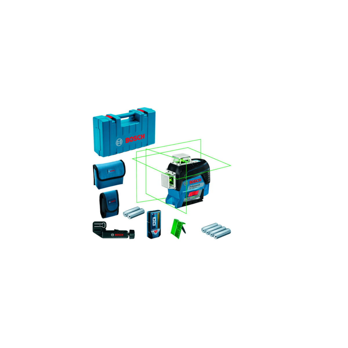 Nível a Laser de Linhas Verdes com Alcance de 120M 360º Com Bluetooth Bosch Gll 3-80 Cg - BOSCH-0601063T01000